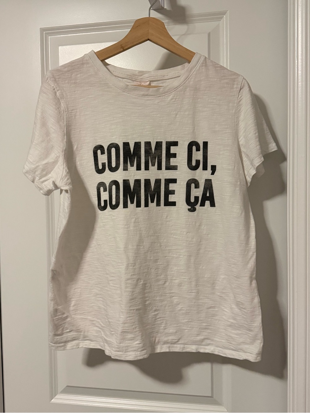 cinq a sept White Graphic Tee with Black Lettering